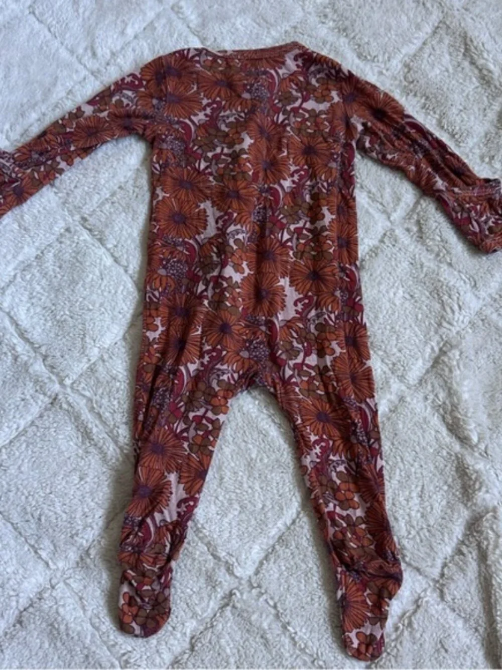 Kate Quinn | Marmalade Daisy Print Long Sleeve Zipper Footie | Size 0-3 Months
